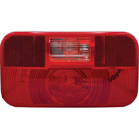 RV Designer L973 Incandescent Rectangular Tail Light With Reflex & Back up Light, Red , 8.5625" X 3.125" - image 1