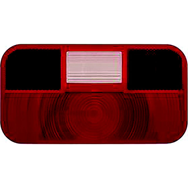 RV Designer L972 Replacement Lens for Incand. Rectangular License Light & Bracket & Back-Up with Reflex, Red - image 1