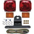 RV Designer L990 Rear Trailer Light Kit, Under 80" Complete Kit, Red, White & Amber, 4.75" X 4.50" - image 1