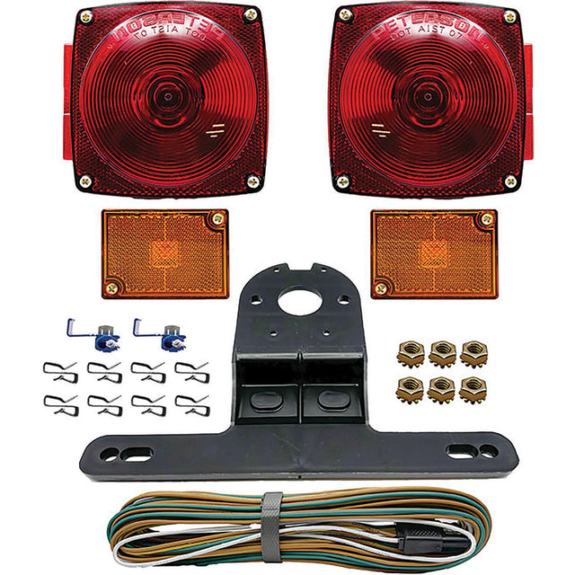 RV Designer L990 Rear Trailer Light Kit, Under 80" Complete Kit, Red, White & Amber, 4.75" X 4.50" - image 1