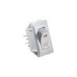 RV Designer White Rocker Switch w/Gold text, 10 A, On/Off - SPST - Cut-Out .550" x 1.125" - S265 - image 1