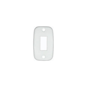 RV Designer White Single Mounting Plate - Cut-Out .550" x 1.125" - S381 - image 1