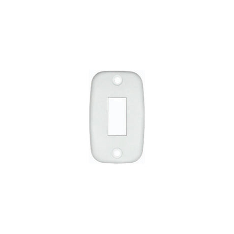 RV Designer White Single Mounting Plate - Cut-Out .550" x 1.125" - S381 - image 1