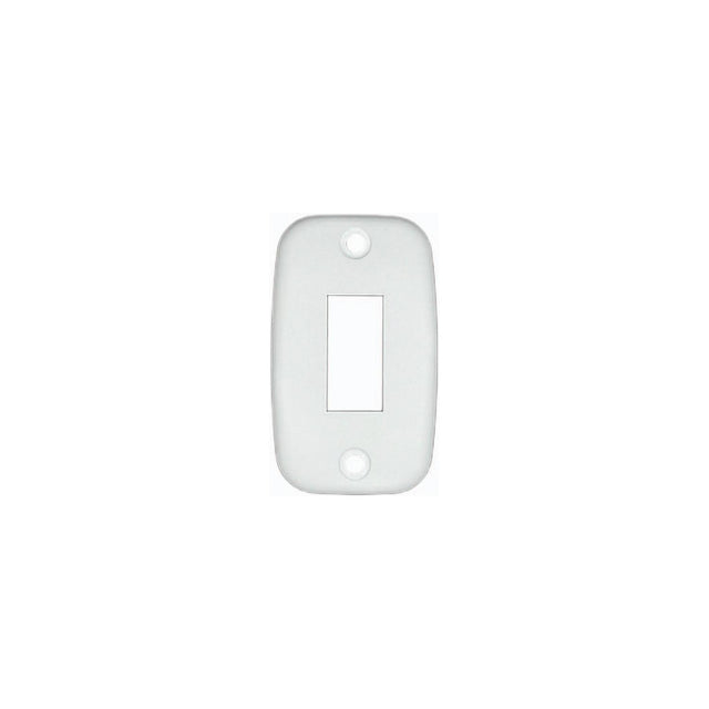 RV Designer White Single Mounting Plate - Cut-Out .550" x 1.125" - S381 - image 1