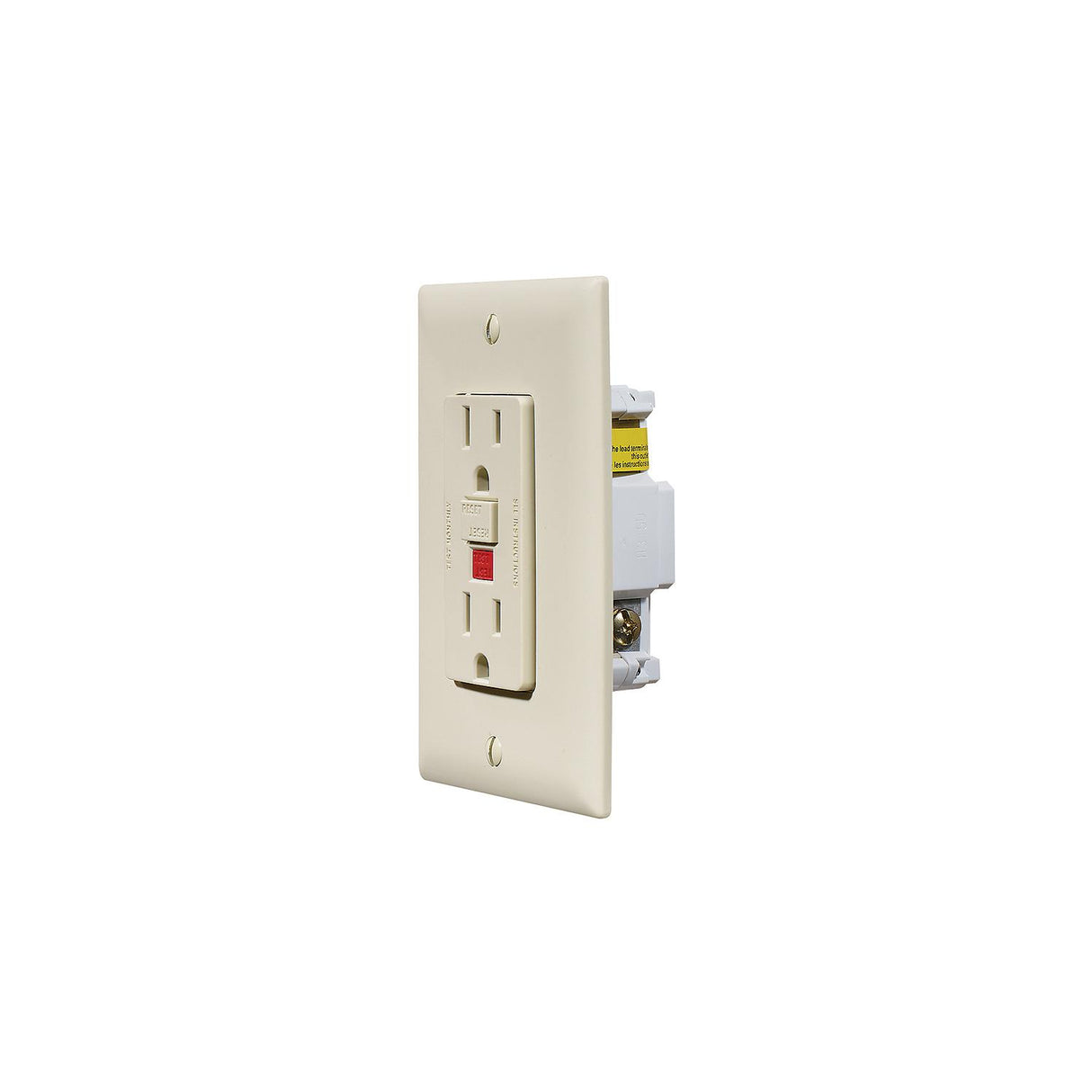 RV Designer Ivory Dual GFCI Outlet w/Cover-Plate - S803