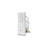 RV Designer "Self Contained" White Dual Outlet w/Cover-Plate - S811 - image 2