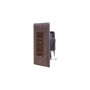 RV Designer "Self Contained" Brown Dual Outlet w/Cover-Plate - S815 - image 1