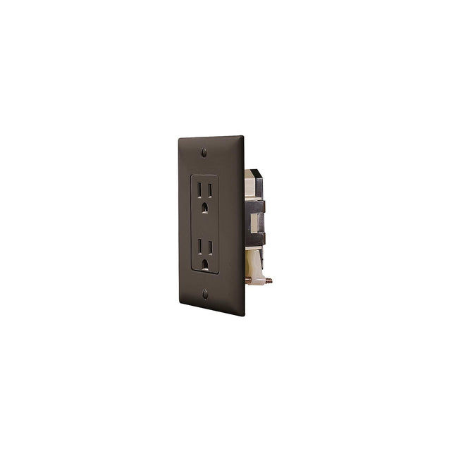 RV Designer "Self Contained" Black Dual Outlet w/Cover-Plate - S817 - image 1