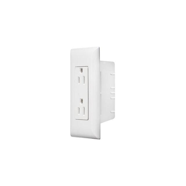 RV Designer "Self Contained" White Dual Outlet, Speedwire w/Cover-Plate - S831 - image 1