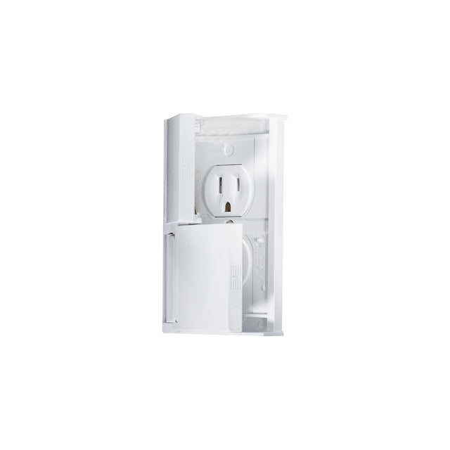 RV Designer Weatherproof White Dual Outlet w/ Snap Cover-Plate - S905 - image 1