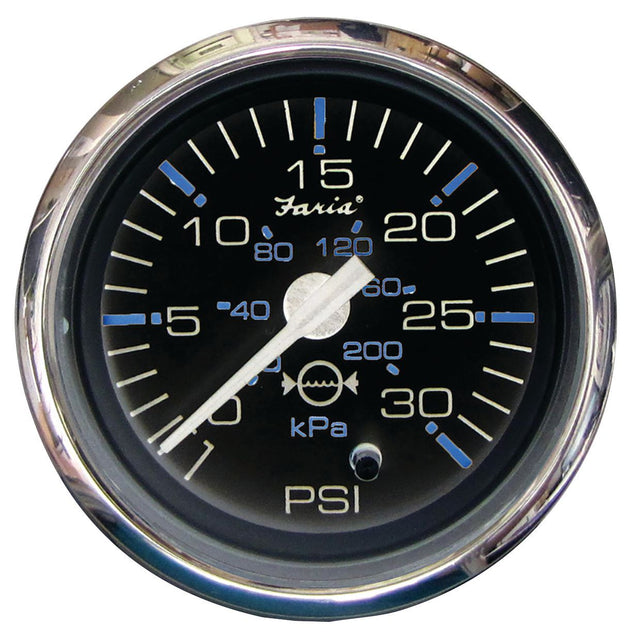 Faria Chesapeake Black Stainless Steel Gauges - Water Pressure Gauge Kit (30 PSI) - 13712 - image 1