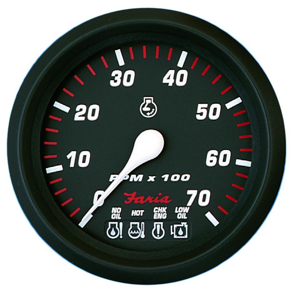 Faria Professional Red Gauges - Tachometer with SystemCheck Indicator - 34650 - image 1