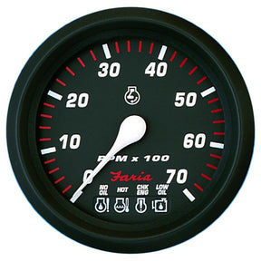 Faria Professional Red Gauges - Tachometer with SystemCheck Indicator - 34650 - image 1