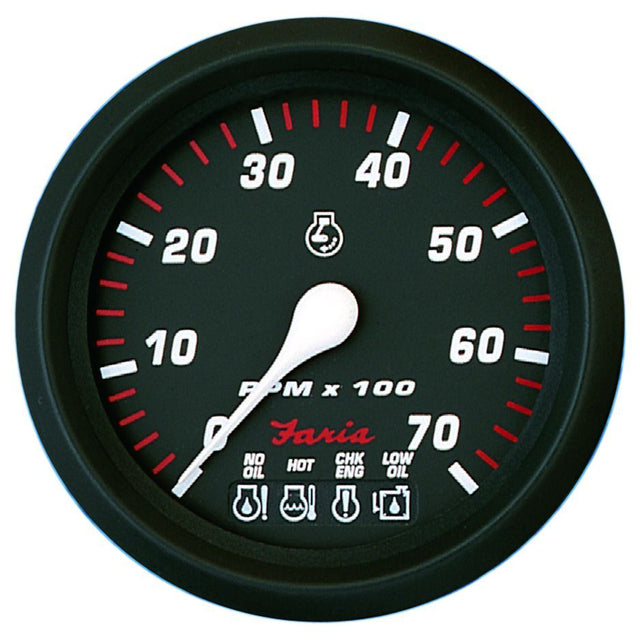 Faria Professional Red Gauges - Tachometer with SystemCheck Indicator - 34650 - image 1