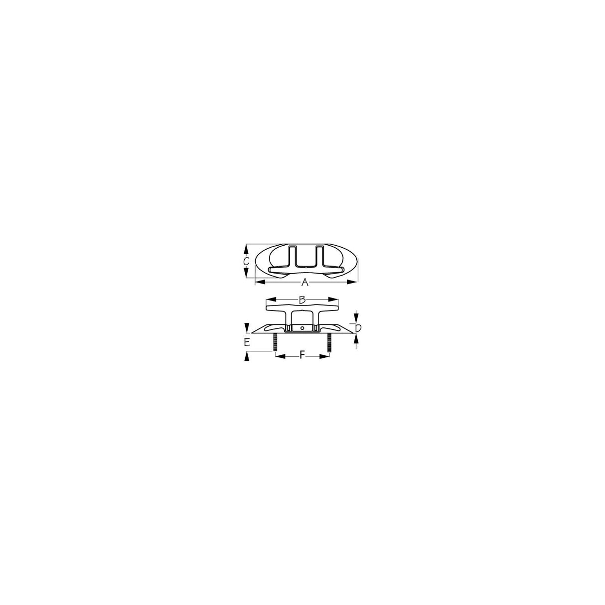 Sea-Dog Folding Stud Mount Cleat - 4-1/2" - Investment Cast 316 Stainless Steel [041404-1] - official Sea-Dog Line product image 3