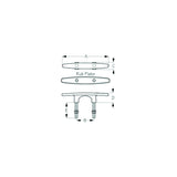 Sea-Dog Line 041856 Arch Stud Mount Stainless Steel Cleat, 6" - image 2
