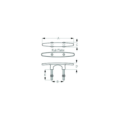 Sea-Dog Line 041856 Arch Stud Mount Stainless Steel Cleat, 6" - image 2