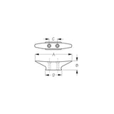 Sea-Dog Line 042103 Closed Base Brass Cleat, 3-3/16", Bulk - image 2