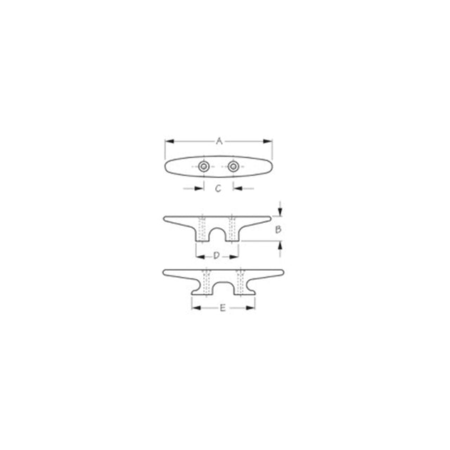 Sea-Dog Line SeaDog 0433621 Heavy Duty Nylon Cleat, Flat Dark Earth, 1 pr. - image 1