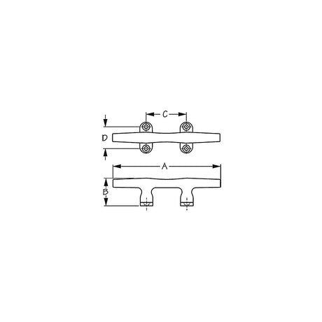 Sea-Dog Line Chrome Zinc Open Base Cleat - 044604-1