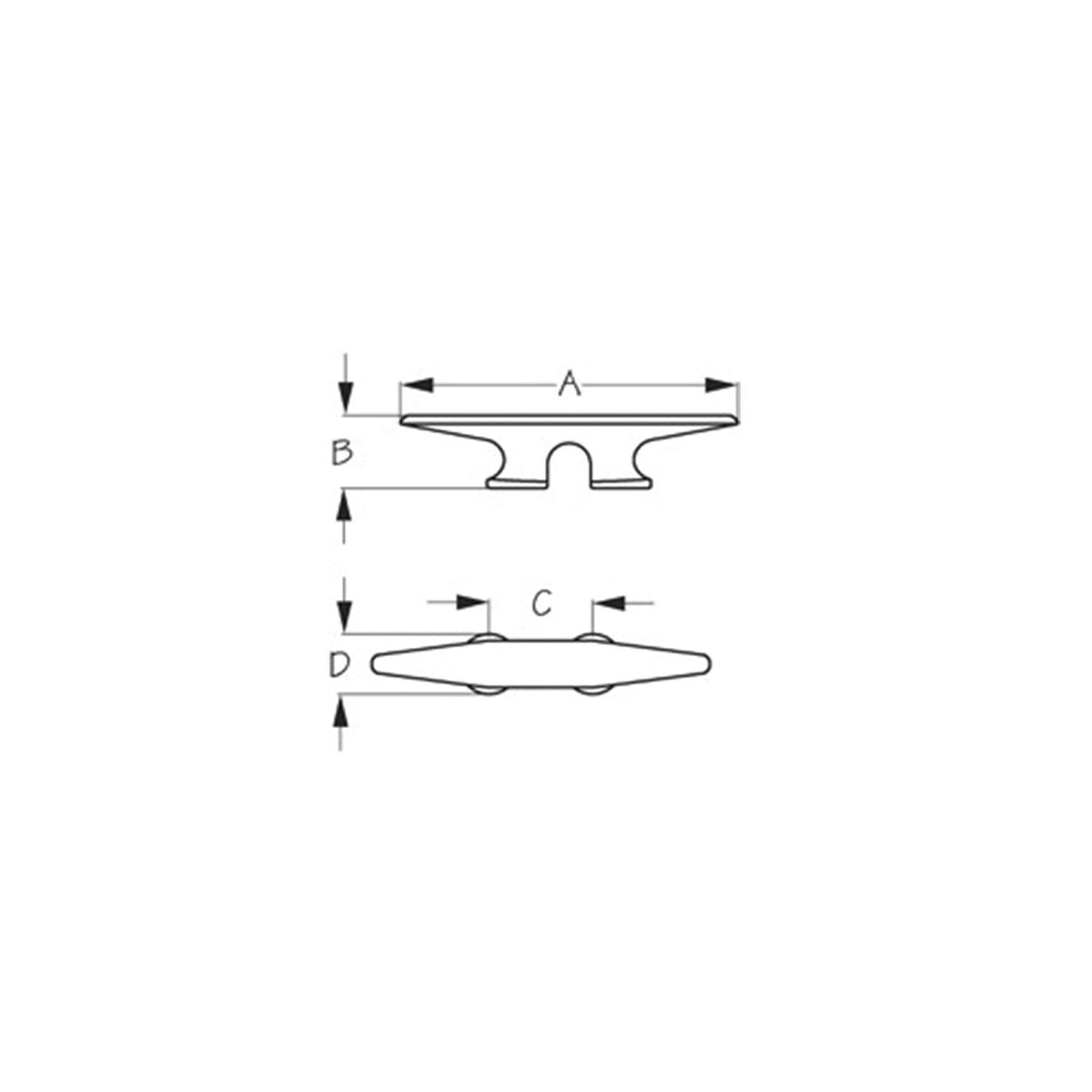 Sea-Dog Weldable Cleat - Cast 356-T6 Aluminum - 8" [046048] - official Sea-Dog Line product image 3
