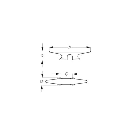 Sea-Dog Weldable Cleat - Cast 356-T6 Aluminum - 8" [046048] - official Sea-Dog Line product image 3