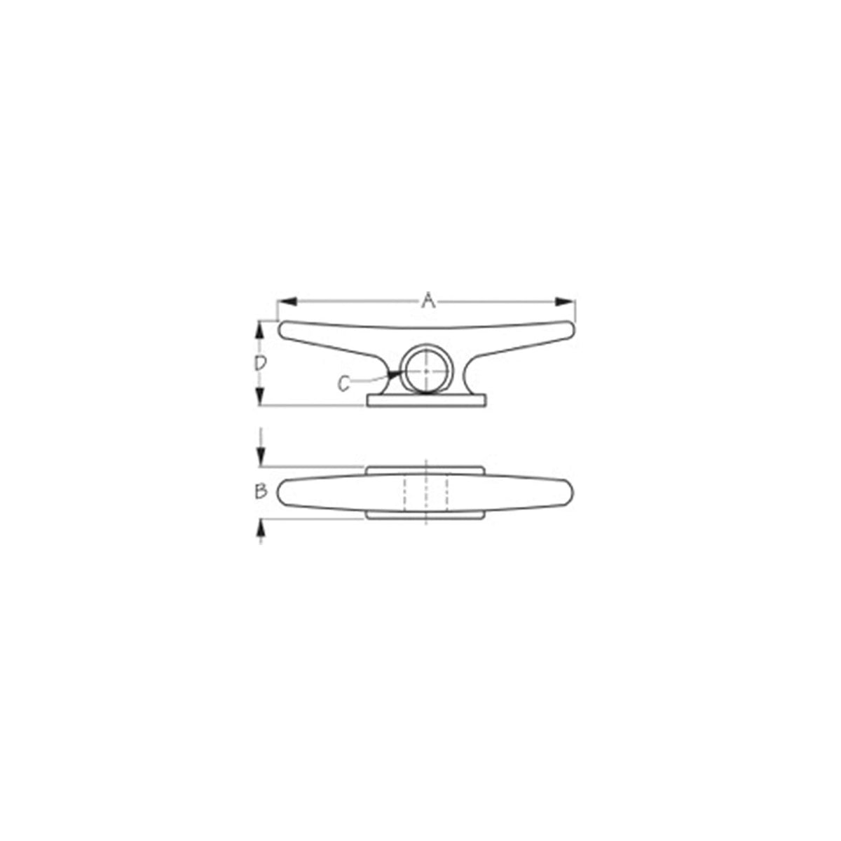 Sea-Dog Large Weldable Cleat - Cast 356-T6 Aluminum - 10" [046210] - official Sea-Dog Line product image 3