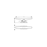 Sea-Dog Large Weldable Cleat - Cast 356-T6 Aluminum - 10" [046210] - official Sea-Dog Line product image 3