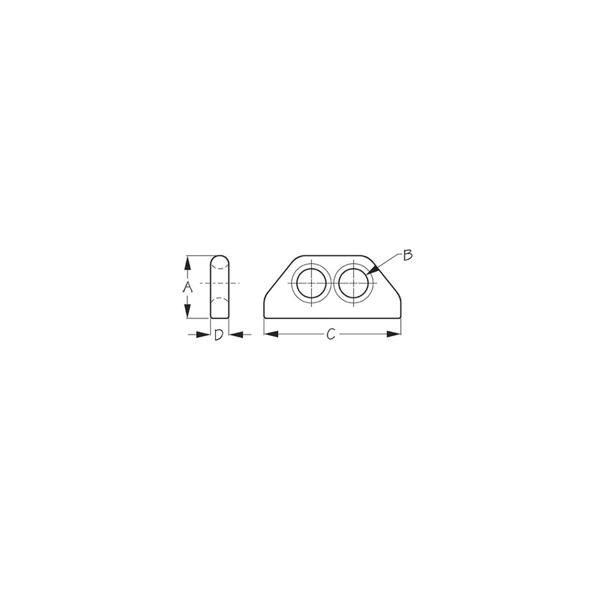 Sea-Dog Line Sea-Dog 079720 Weldable Bow Eye - Double, 3-15/16" - 79720