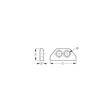 Sea-Dog Line Sea-Dog 079720 Weldable Bow Eye - Double, 3-15/16" - 79720