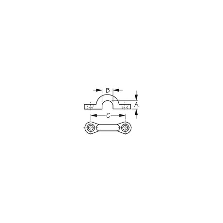 Sea-Dog Line Sea-Dog 081276 Pad Eye Chrome/Bronze 3/8" - 81276