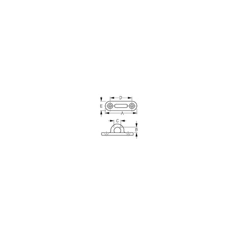 Sea-Dog Line Stainless Oblong Eye Plate-3 1 - 88722
