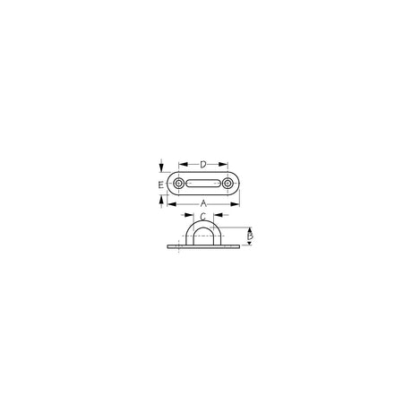 Sea-Dog Line Sea-Dog 0897011 Oblong Pad Eye 2-1/8" Stainless - 089701-1 - official Sea-Dog Line product image 2