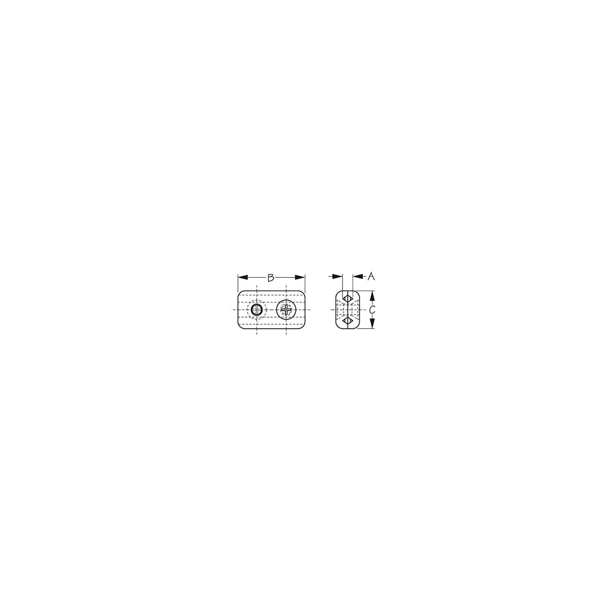 Sea-Dog Line Chrome Plated Zinc Cable Clamp, Pair - 091852-1 - image 2
