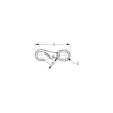 Sea-Dog Line Sea-Dog 1461311 Swivel Eye Boat Snap, 3-5/16" Stainless - 146131-1 - official Sea-Dog Line product image 3