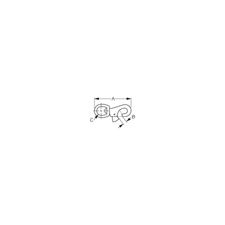 Sea-Dog Line SeaDog 1463331 Bull Nose Swivel Snap - Cast 316 Stainless Steel - 1" Diameter - 146333-1