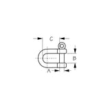 Sea-Dog Line Seadog 147108 Stainless Steel "D" Shackle, 5/16" - 147108 - official Sea-Dog Line product image 2