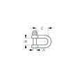 Sea-Dog Line Sea-Dog 147126 Captive Pin Stainless Steel D-Shackle, 1/4" - 147126-1 - image 1