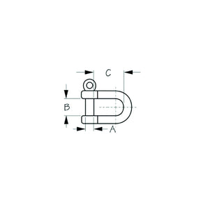 Sea-Dog Line Sea-Dog 147126 Captive Pin Stainless Steel D-Shackle, 1/4" - 147126-1 - image 1