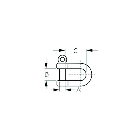 Sea-Dog Line Sea-Dog 147126 Captive Pin Stainless Steel D-Shackle, 1/4" - 147126-1 - image 1