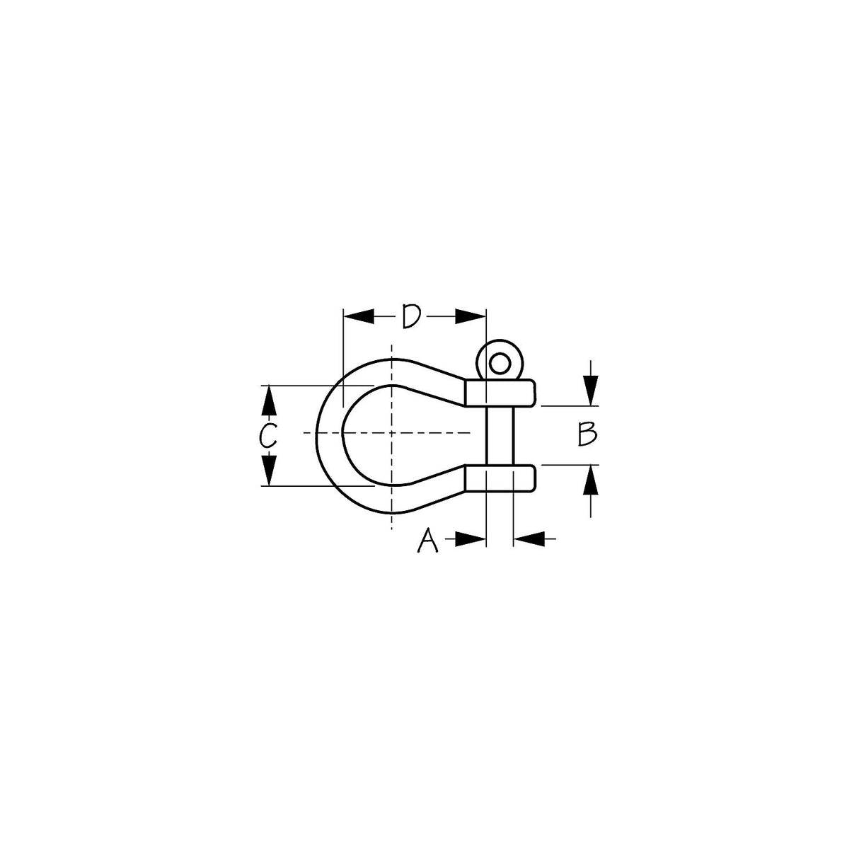 Sea-Dog Line Seadog 147206 Stainless Steel Bow Shackle, 1/4" Pin - 147206 - official Sea-Dog Line product image 3