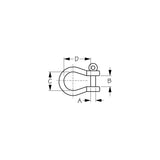 Sea-Dog Line Seadog 147212 Stainless Steel Bow Shackle, 7/16" Pin - 147212 - official Sea-Dog Line product image 3