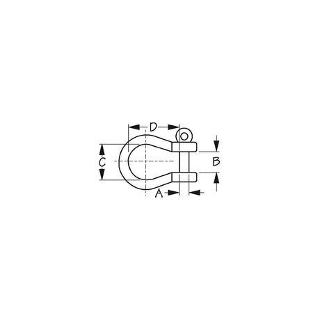 Sea-Dog Line Sea-Dog 147228 Stainless Captive Bow Shackle, 5/16", Bulk - 147228
