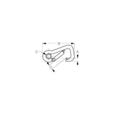 Sea-Dog Line Sea-Dog 150105 Asymmetrical Snap w/Eye Insert - Stainless, 4" - 150105-1 - official Sea-Dog Line product image 2