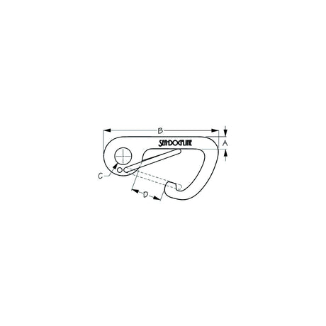 Sea-Dog Line SeaDog 155500 Spring Gate 4" Asymmetrical Snap Hook - 155500-1 - official Sea-Dog Line product image 3