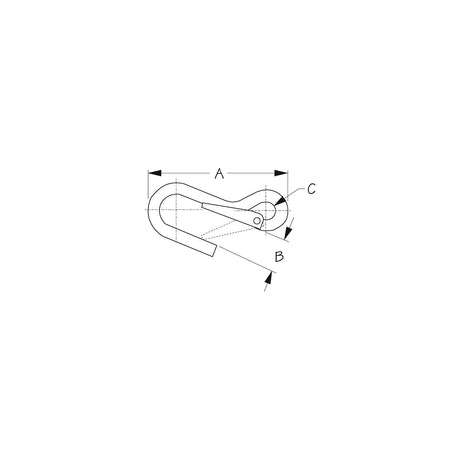 Sea-Dog Line Spring Hook - Plated Steel - 155630-1