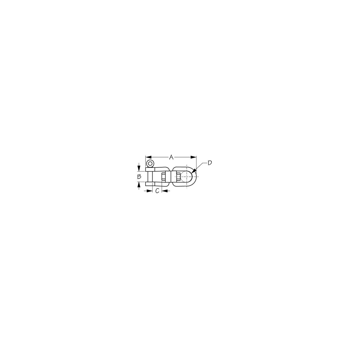 Sea-Dog Line Sea-Dog 182210 Stainless Steel Eye & Jaw Swivel, 3/8" - 182210