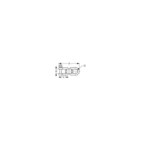 Sea-Dog Line Sea-Dog 182210 Stainless Steel Eye & Jaw Swivel, 3/8" - 182210