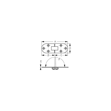 Sea-Dog Line Sea-Dog 2015511 Stainless Flush 2-Pin Hinge - image 1