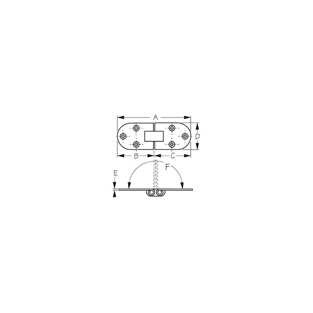 Sea-Dog Line Sea-Dog 2015511 Stainless Flush 2-Pin Hinge - image 1